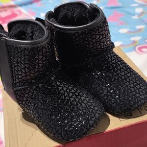 UGG Kids Black Textured Boots